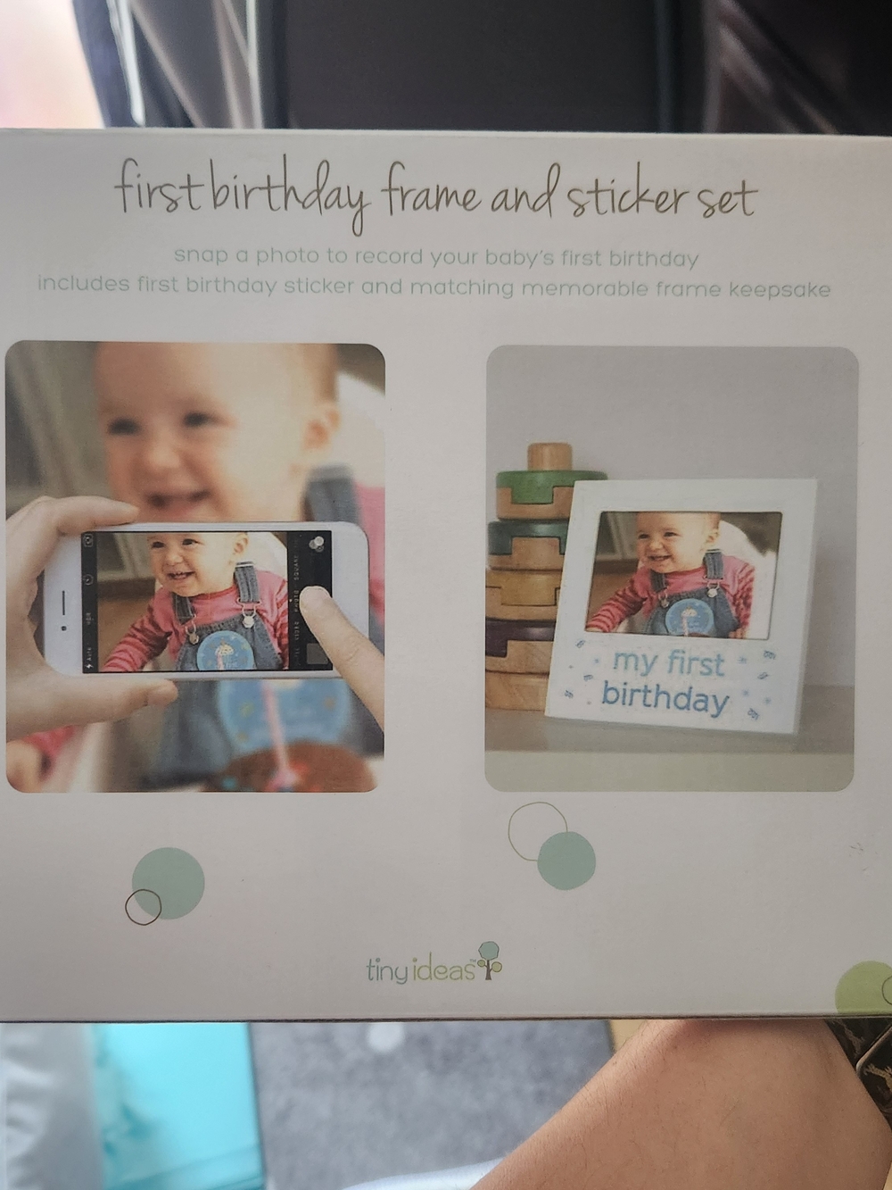 My First Birthday Frame and Sticker - Blue - Picture 2 of 2